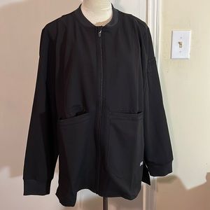 NWT Figs Women’s Bellery Scrub Medical Black XL Bomber Uniform Jacket